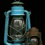 Old Oil Lamps on Window